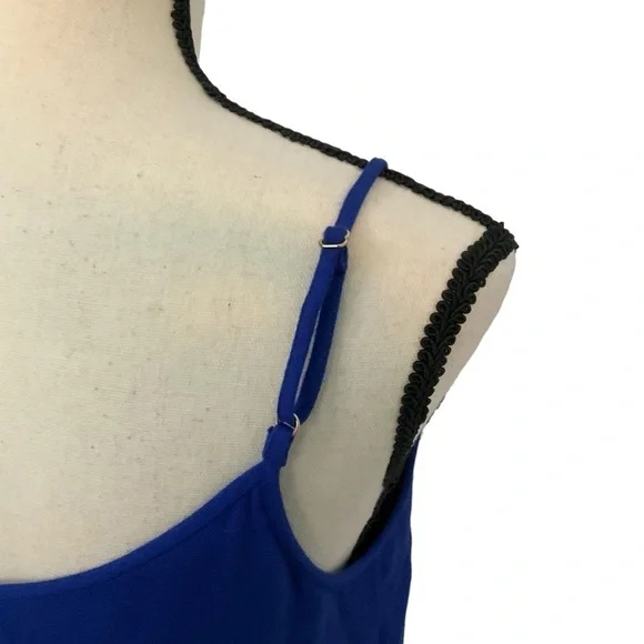 Lilly Pulitzer Lela Cami Top in True Royal Blue Size S Gold Embroidered - Picture 8 of 11
